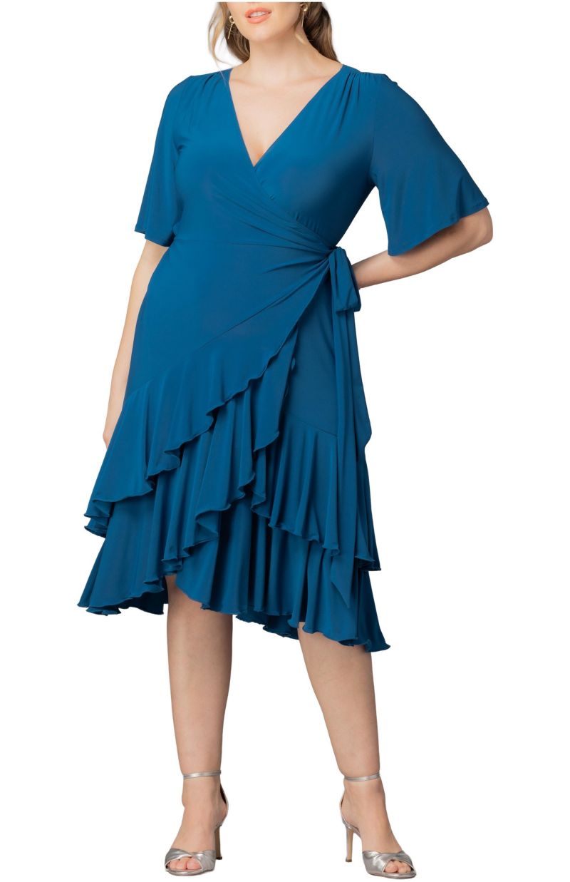 Plus Size Miranda Ruffle Wrap Dress