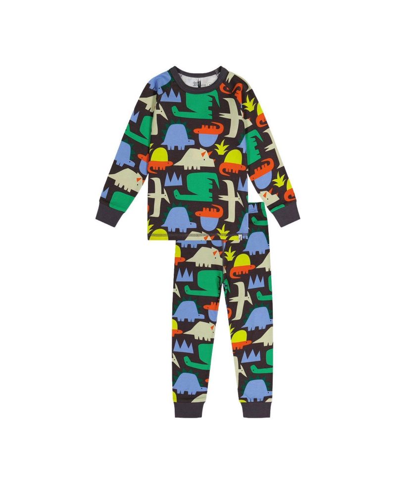 Kids&baby(6-12)Little and Big Boy Cotton Two Piece Pajama Set Dinosaur Print