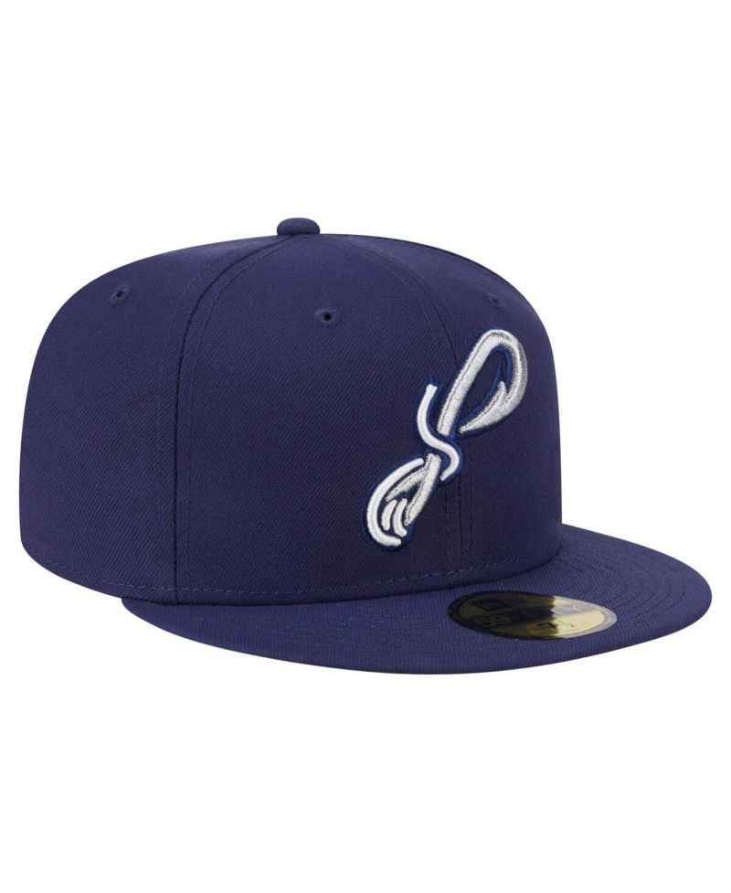 Men's Navy Pensacola Blue Wahoo's Authentic Collection 59FIFTY Fitted Hat