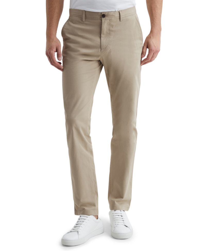 Men's Pitch Washed-Cotton Slim-Fit Chinos Pants