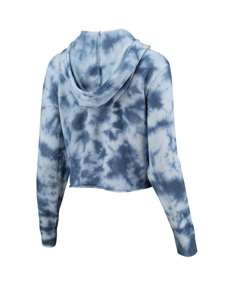 Women's Heathered Royal THE PLAYERS Tie-Dye Cropped Pullover Hoodie