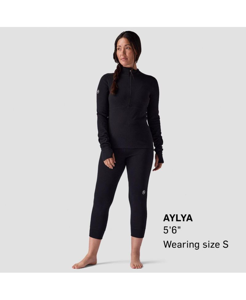 Women's BGA Cedars RWS Merino Mid-Wt Baselayer 3/4 Bottom Midweight Long Underwear Bottoms