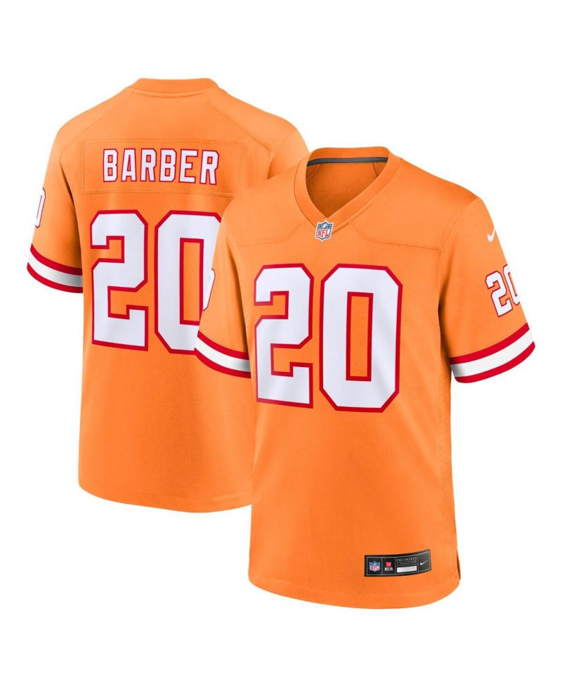 Big Boys Ronde Barber Orange Tampa Bay Buccaneers Retired Player Game Jersey