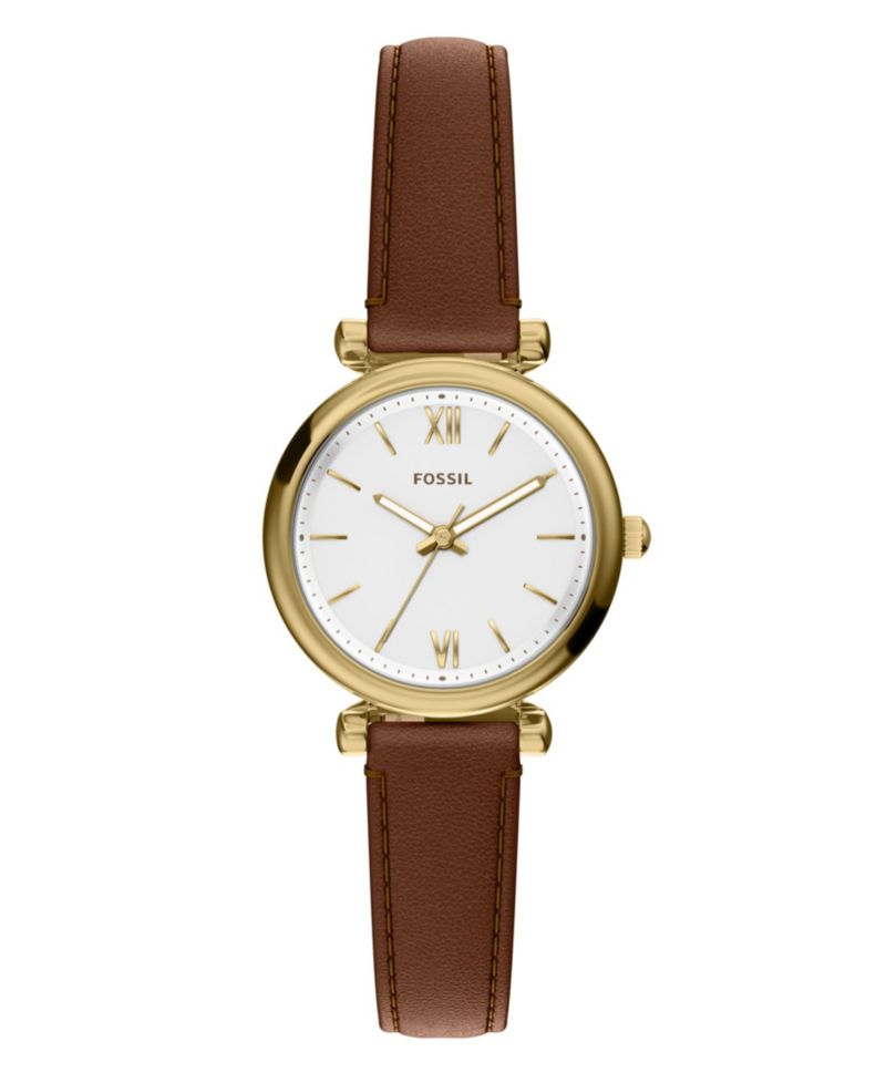 Women's Carlie Three-Hand Brown Leather Watch, 28mm