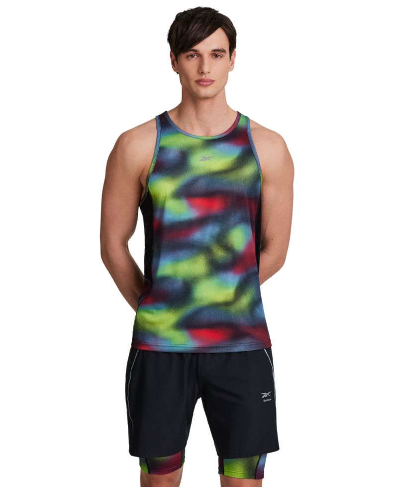 Men's Run Distort Speed Singlet Sleeveless Tank Top T-shirt