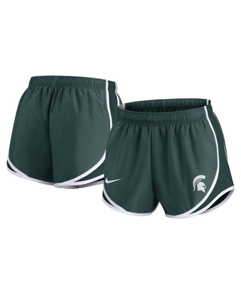 Women's Green Michigan State Spartans Primetime Tempo Performance Shorts