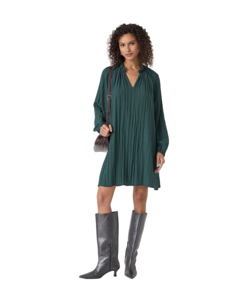 Women's Ruffled Long Sleeve Mini Dress