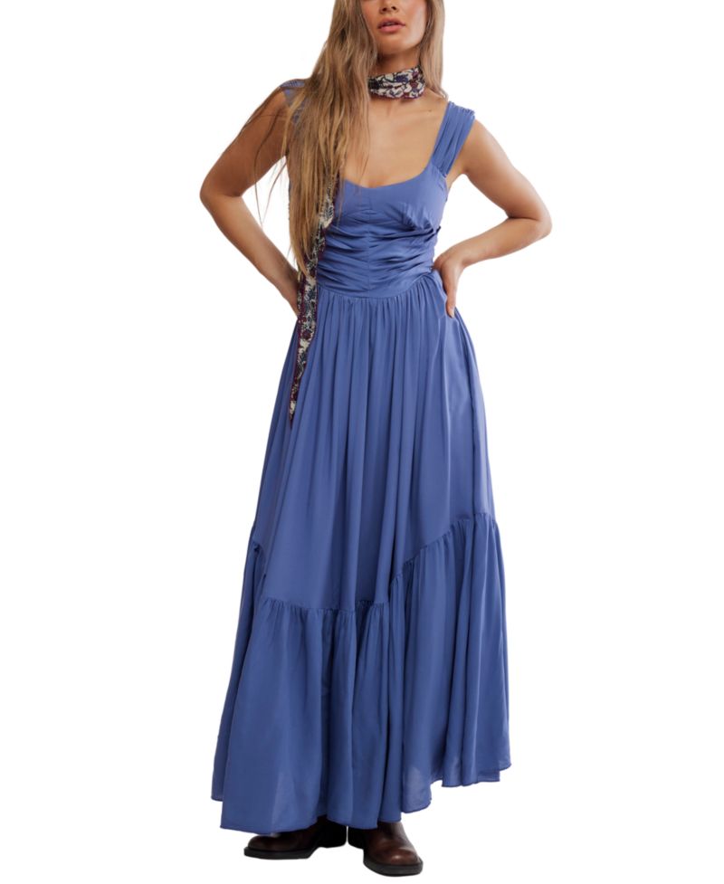 Women's Sasha Sweetheart Viscose Maxi Solid Dress