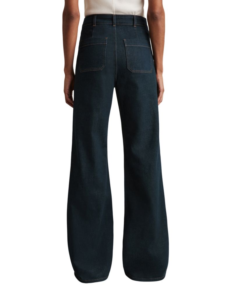 Women's Sakura Patch-Pocket Flared Jeans