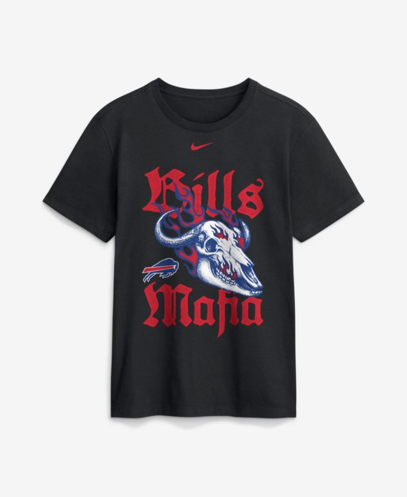 Men's Black Buffalo Bills Mafia Skull Club T-Shirt