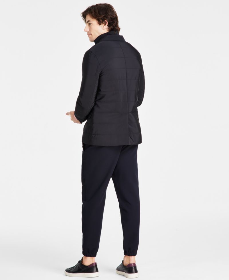 Men's Long-Sleeve Johnny Collar Merino Wool Sweater