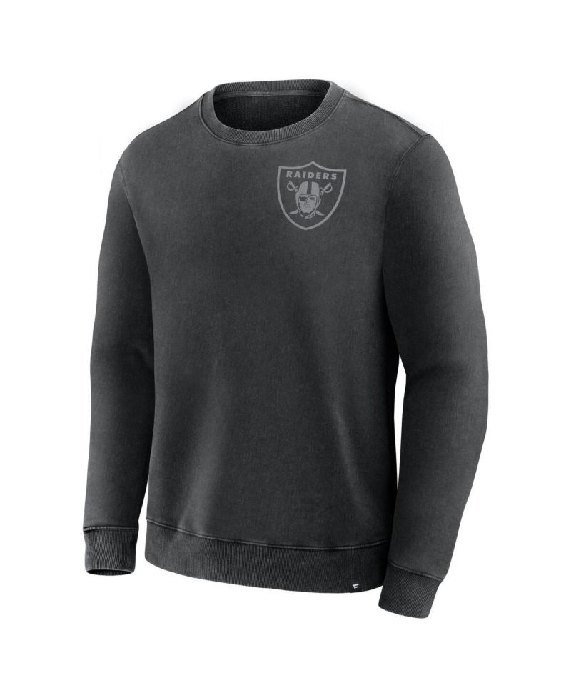 Men's Black Las Vegas Raiders Deep Route Pullover Sweatshirt