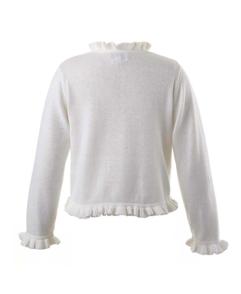 Girls' 2-14 Frill Cardigan
