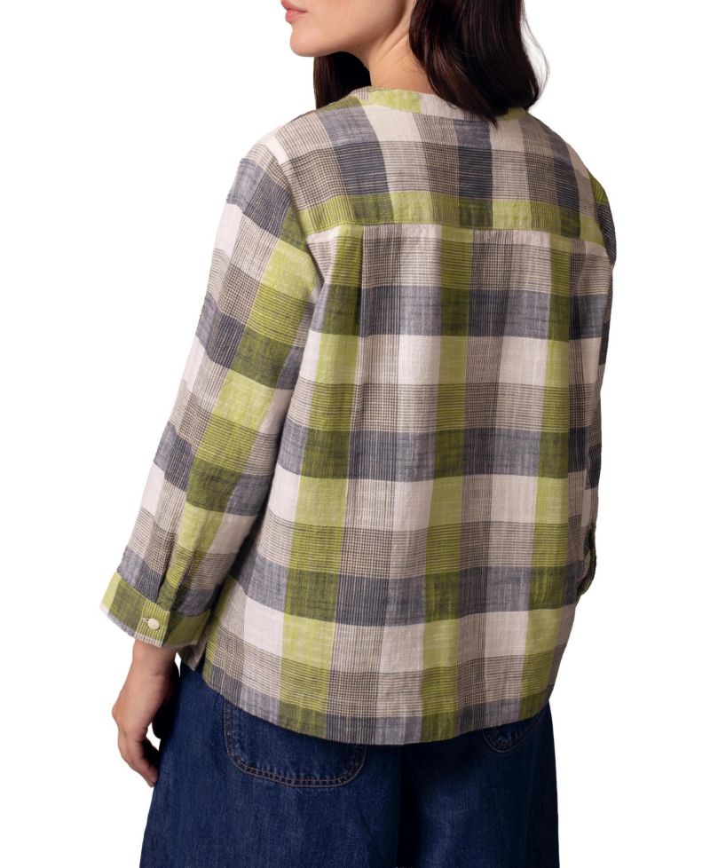 Women's Collarless Swing Blouse