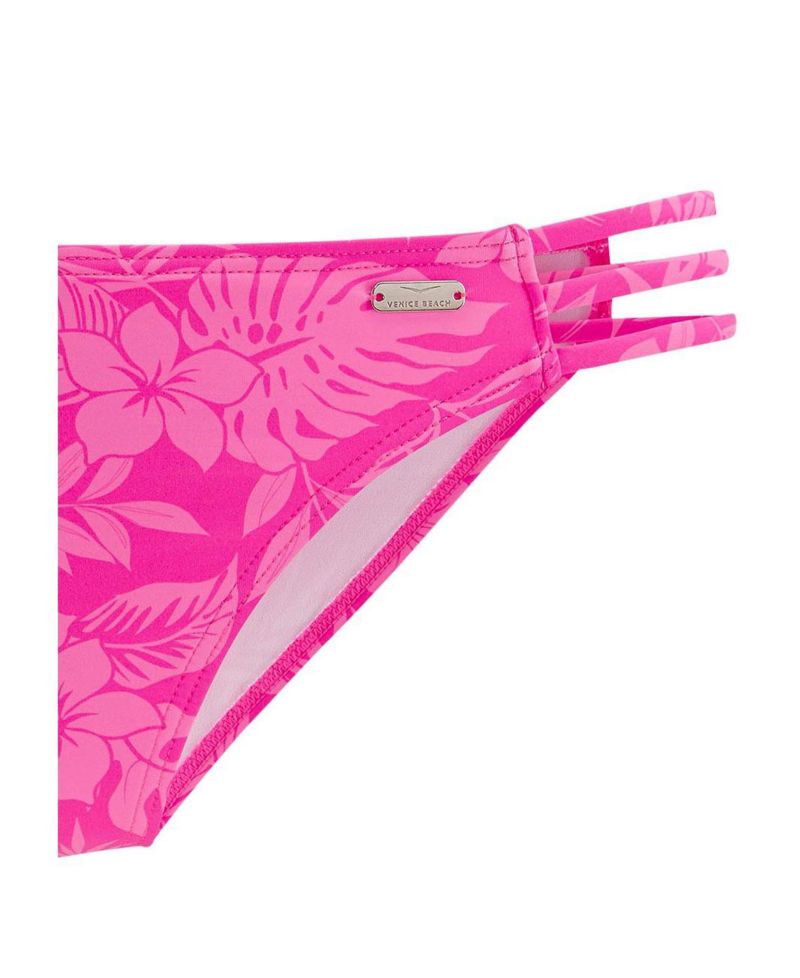 Women's Floral Print Strappy Classic Bikini Botto Swim Bottom