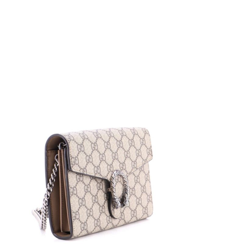 Small Dionysus Chain Wallet GG Coated Canvas