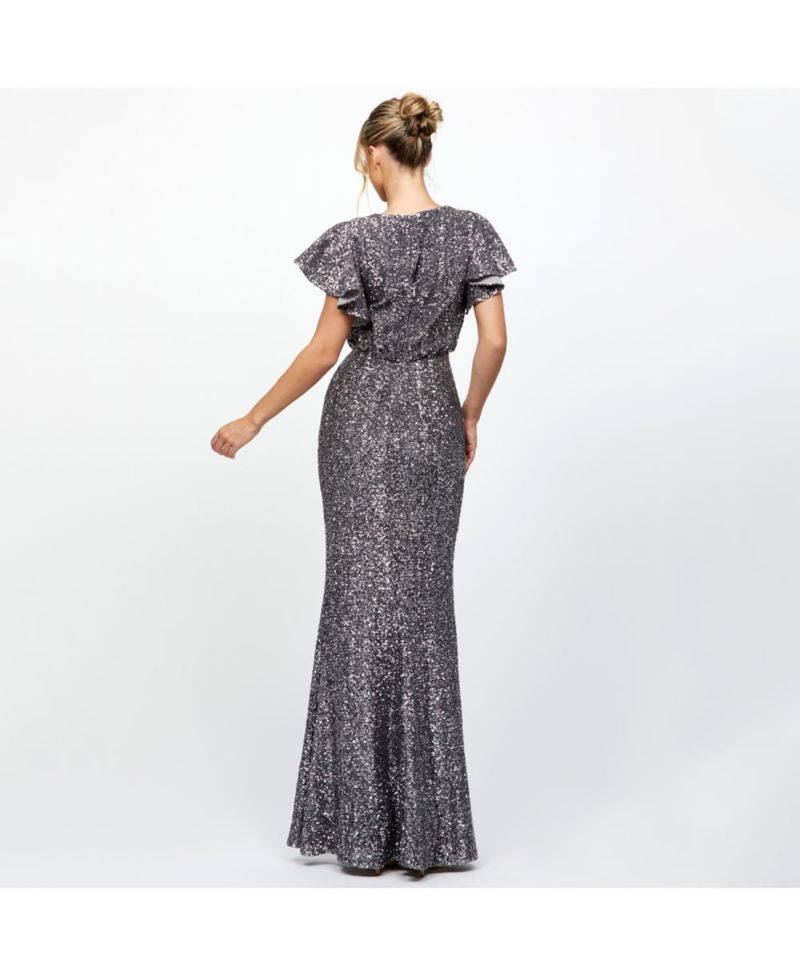 Women's Teresa Flutter Sleeve Gown