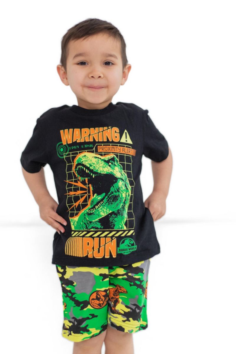 Little Boys (6-8) World T-Shirt and French Terry Shorts Outfit Set to