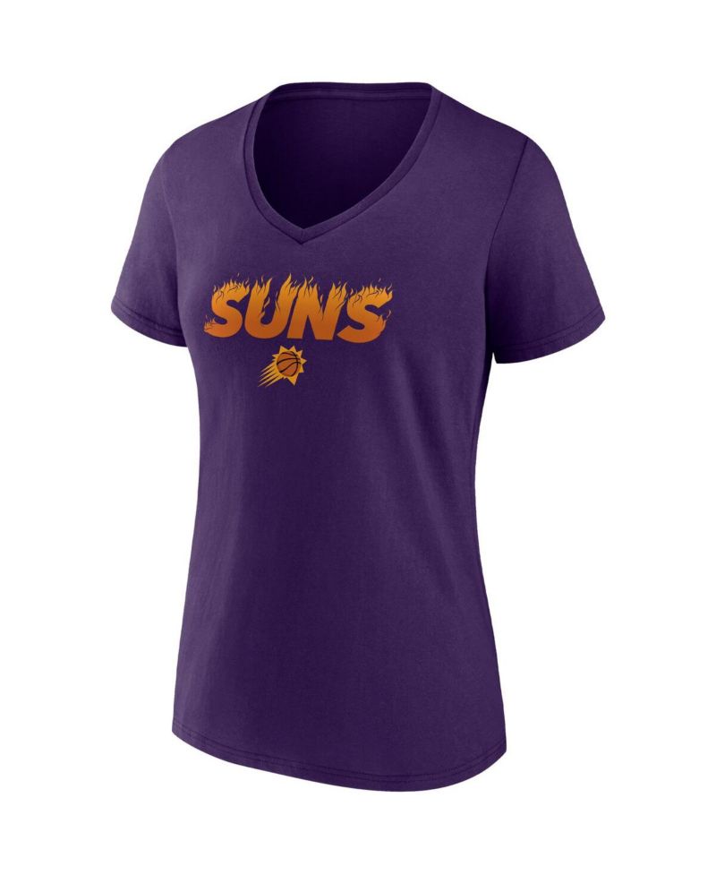 Women's Purple Phoenix Suns Hometown Collection On Fire V-Neck T-shirt