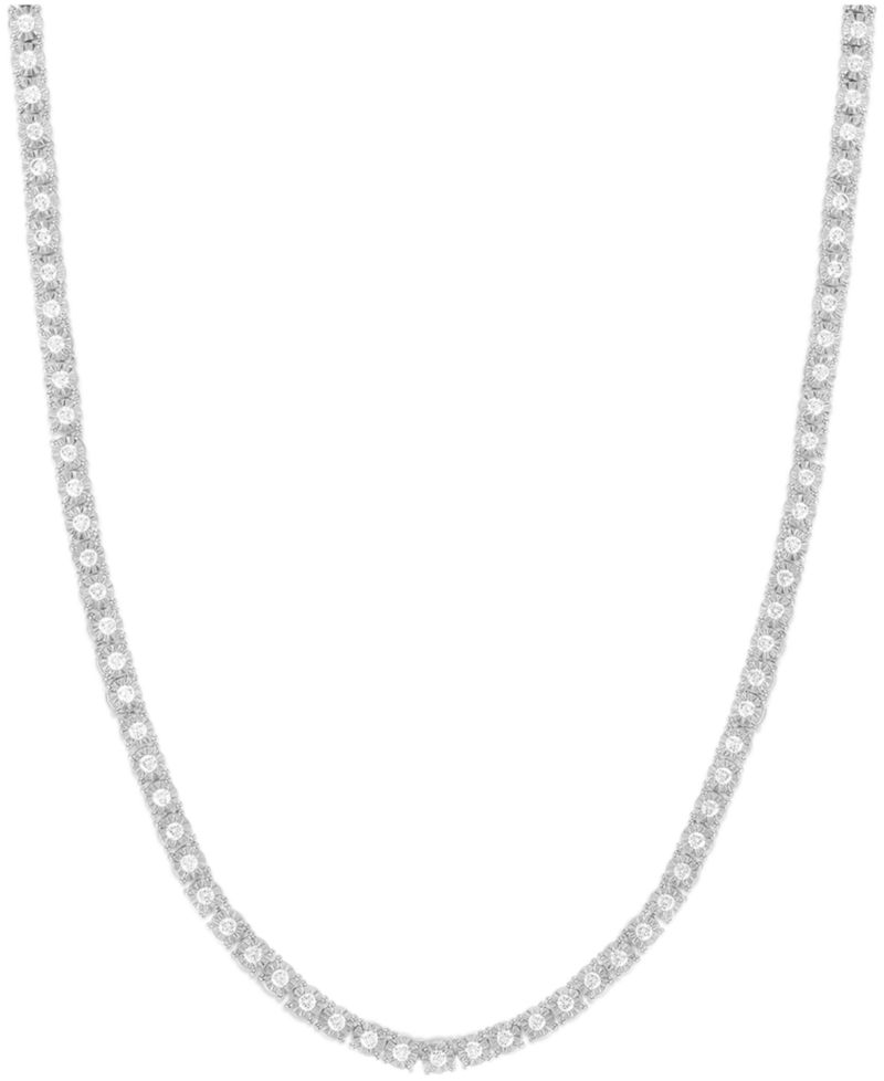 Lab-Grown Diamond (5 ct. t.w.) Necklace in Sterling Silver
