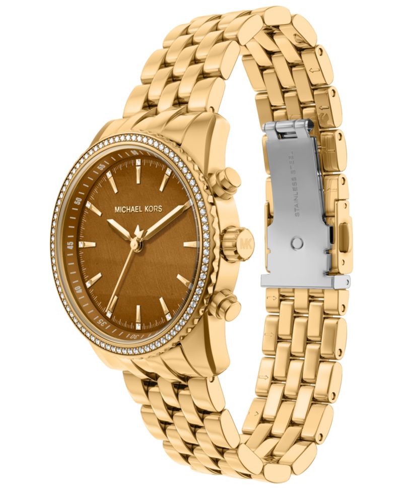 Women's Bryant Three-Hand Gold-Tone Stainless Steel Watch, 35mm