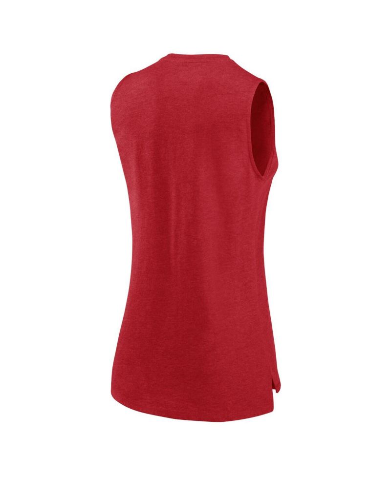 Women's Heather Red Washington Nationals What Goes Around Tank Top