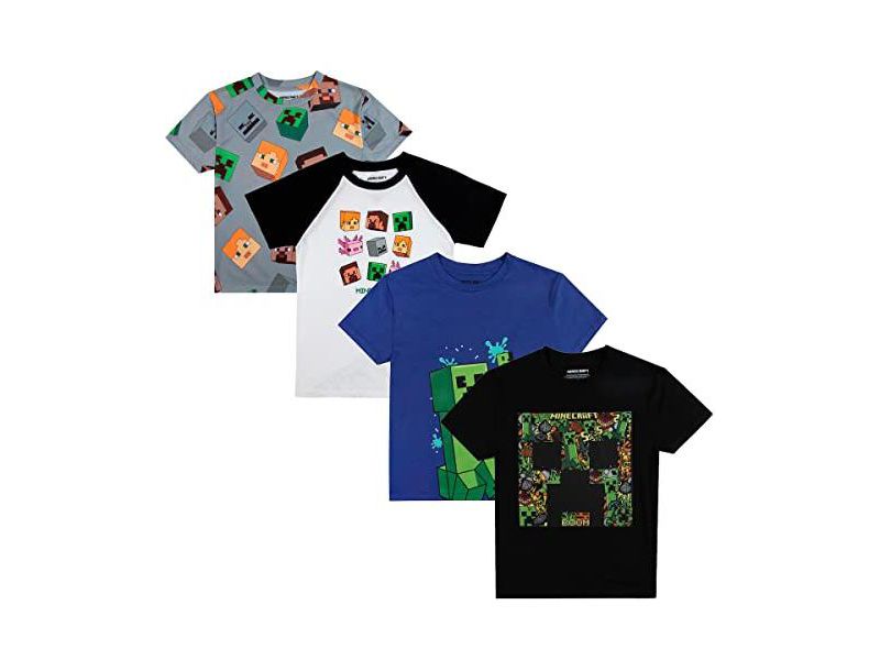Big Boys Creepers And Character Heads Crew Neck Short Sleeve 4pk Tees-XL