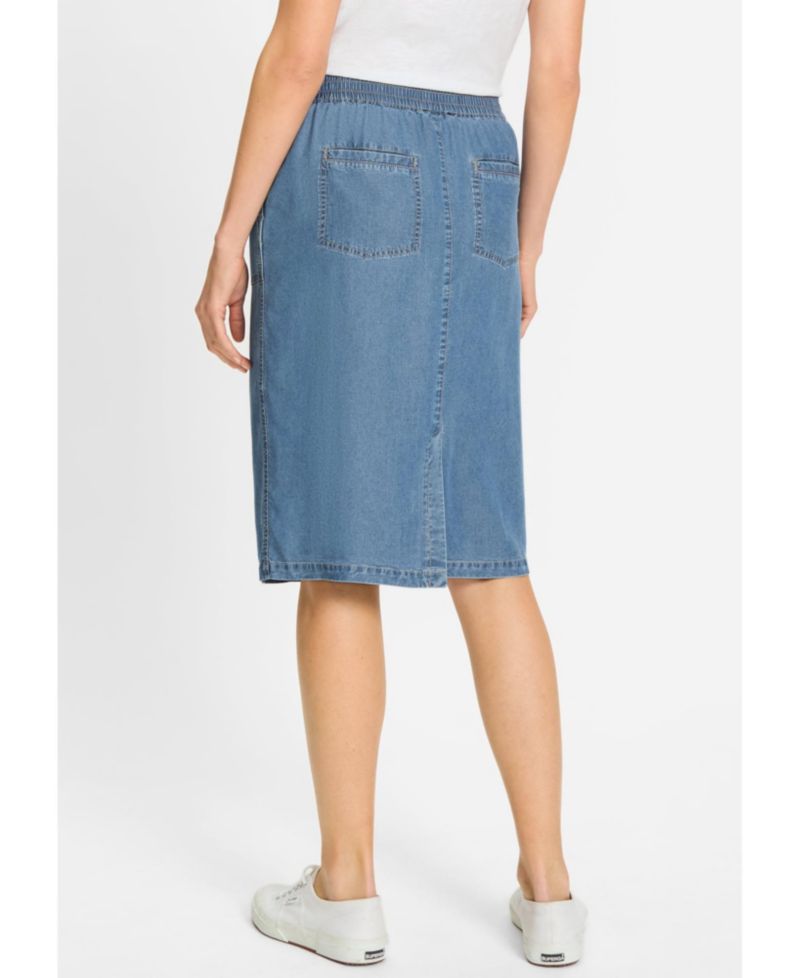 Women's Soft Denim Pull-On Skirt