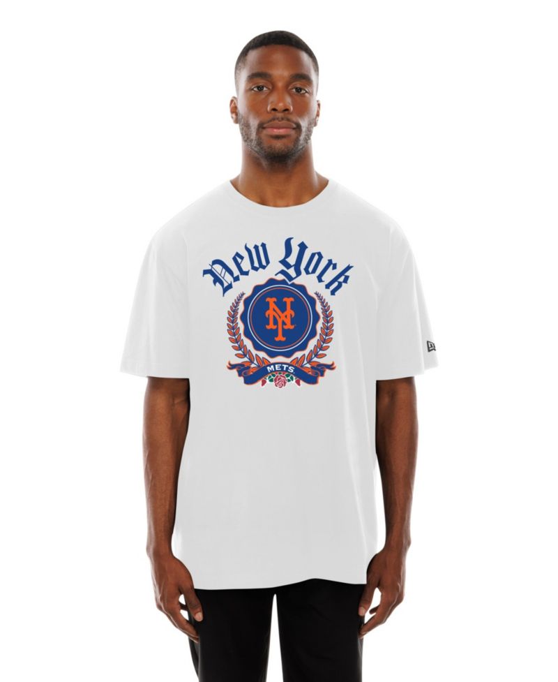 Men's White New York Mets Fleur Domestic T-Shirt