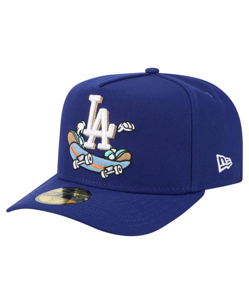 Men's Dark Blue Los Angeles Dodgers Cartoon A-Frame 59FIFTY Fitted Hat