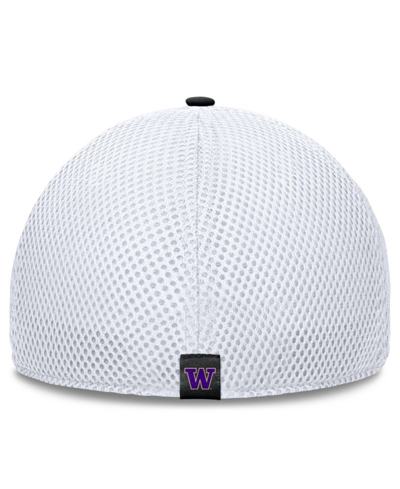 Men's Black Washington Huskies 5-Panel Matter Flex Hat