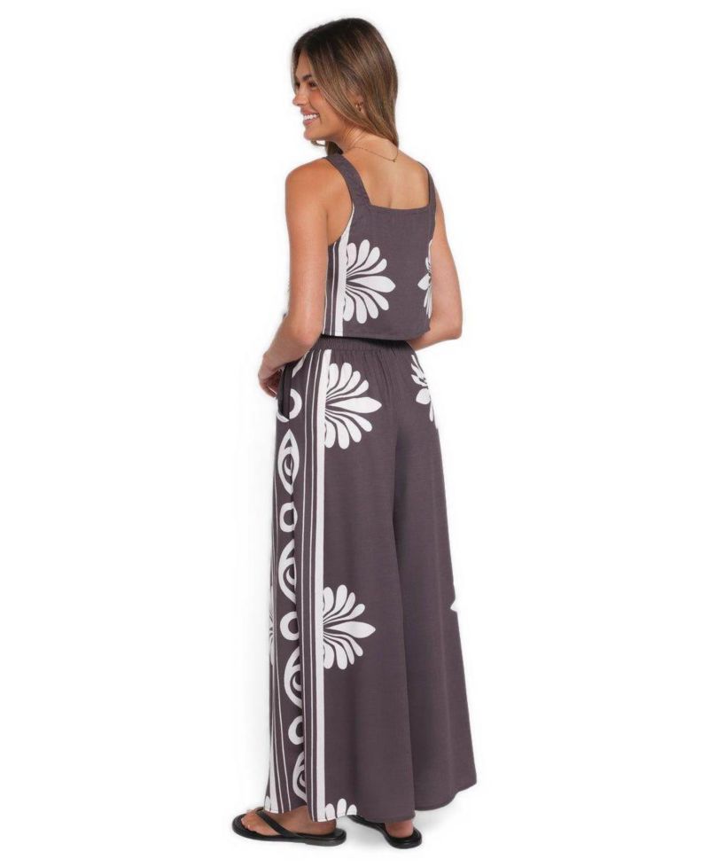 Women's Timothy Cropped Square-Neckline Wide-Leg Top and Pants, 2-Piece Set