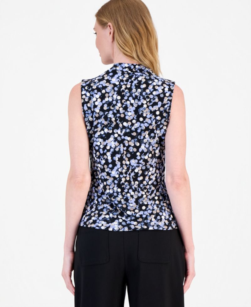 Women's Surplice-Neck Gathered-Waist Top
