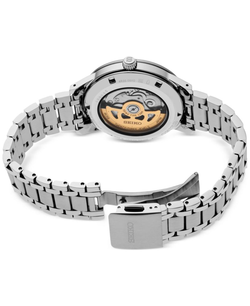 Men's Automatic Presage Style 60s Stainless Steel Bracelet Watch 40mm