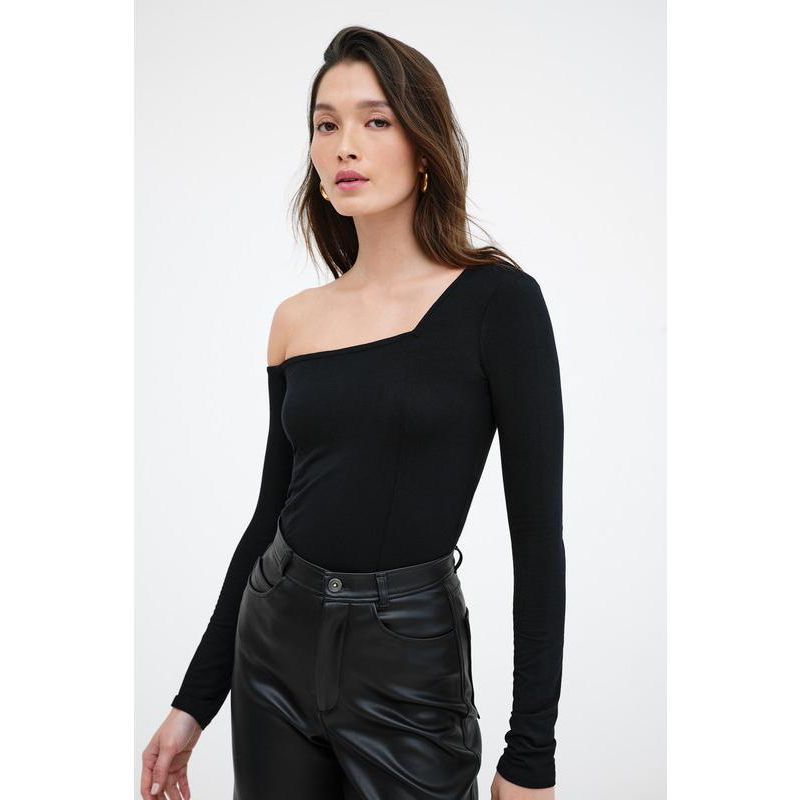 Women's Elsa Off-Shoulder Asymmetric Square-Neck Fitted Jersey Top