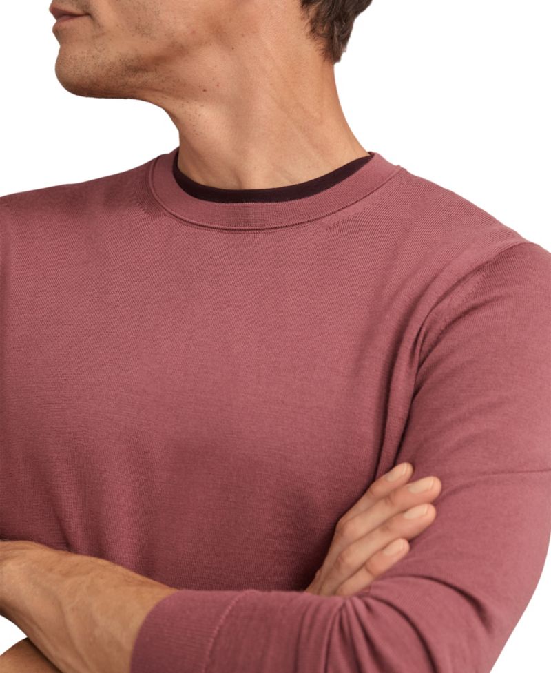 Men's Wessex Merino Wool Rib-Knit Slim-Fit Sweater