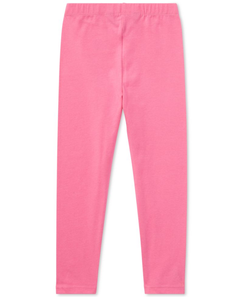 Girls 2T-6X Stretch Embroidered Pony Stretch Cotton Leggings