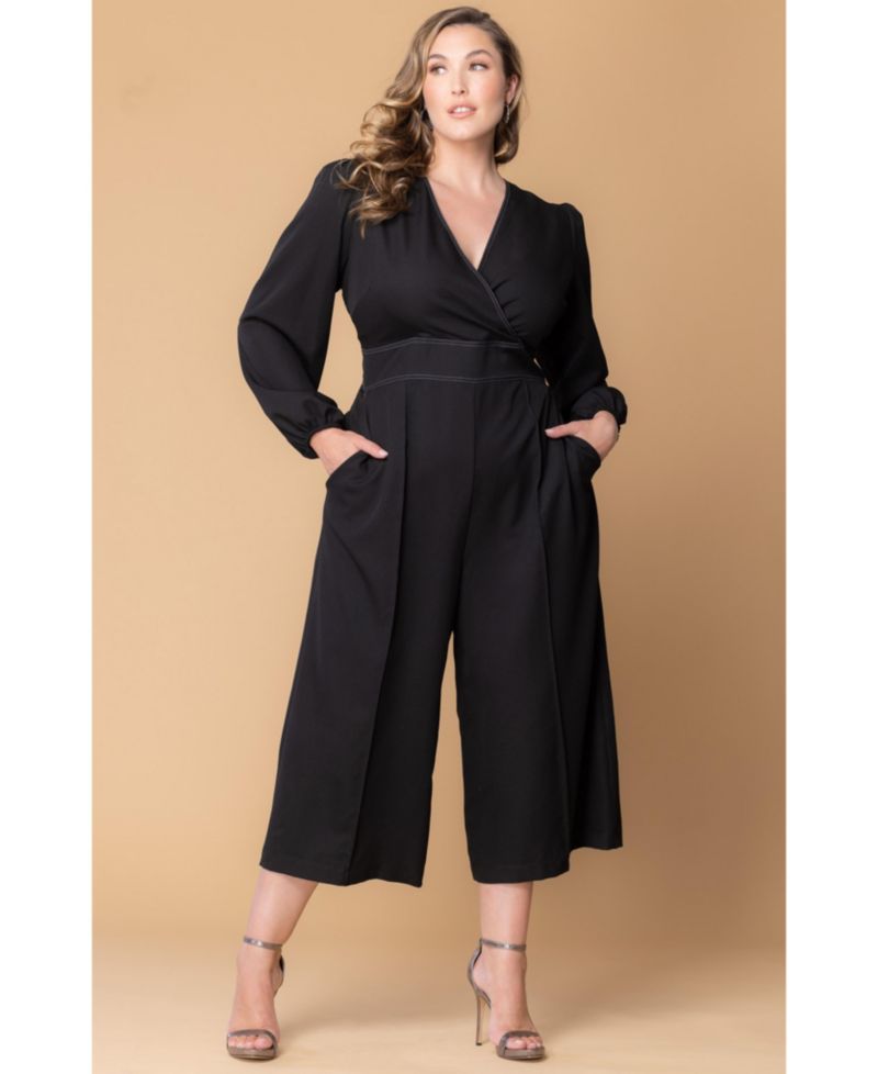 Plus Size Tessa Cropped Wide Leg Jumpsuit