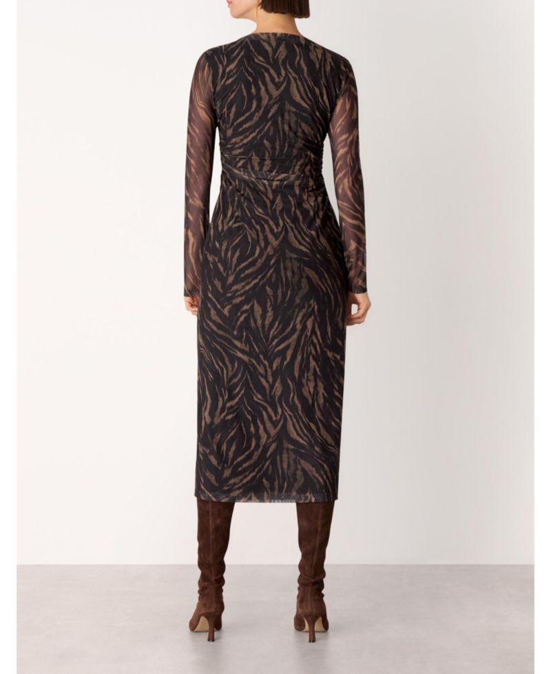 Women's Abstract Zebra Mesh Dress
