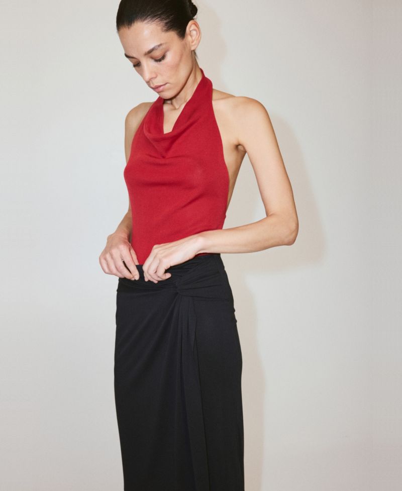 Women's Fitted Ruched Skirt