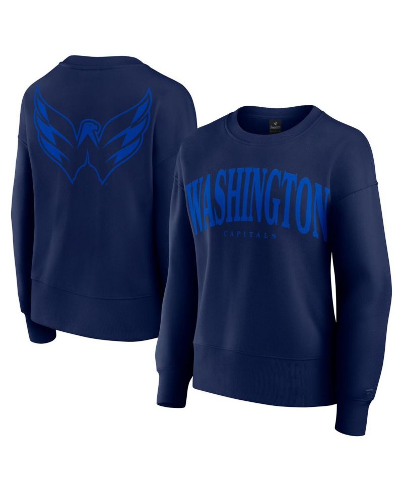 Women's Navy Washington Capitals Elements Flow Pullover Sweatshirt
