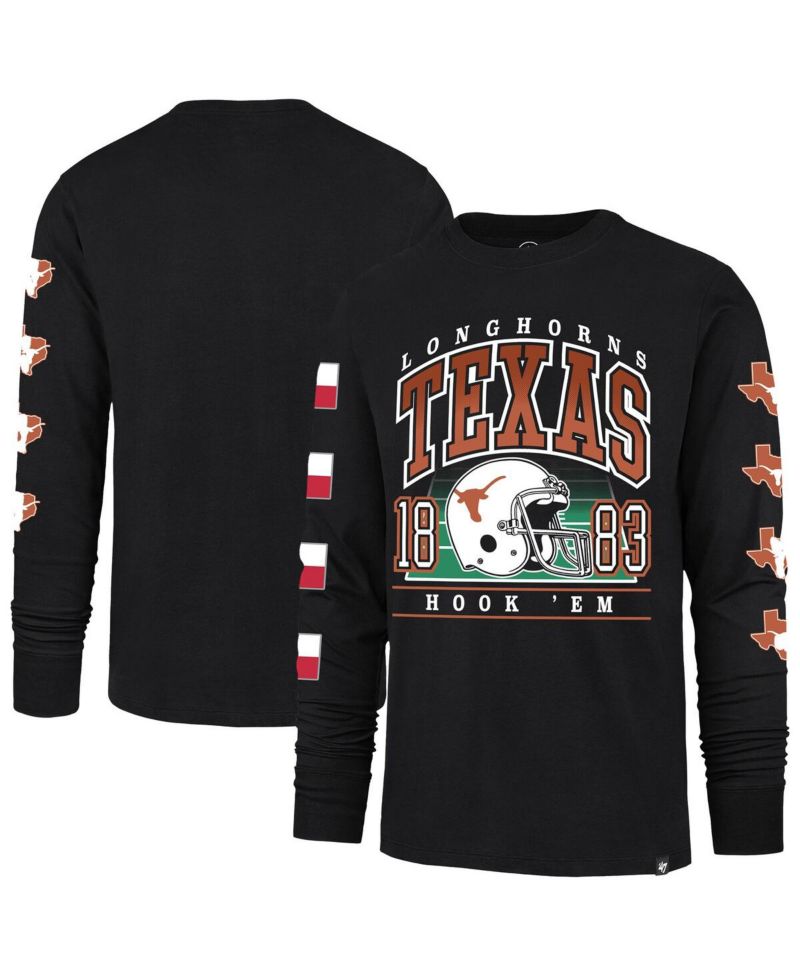 Men's Black Texas Longhorns Go Big Long Sleeve T-Shirt