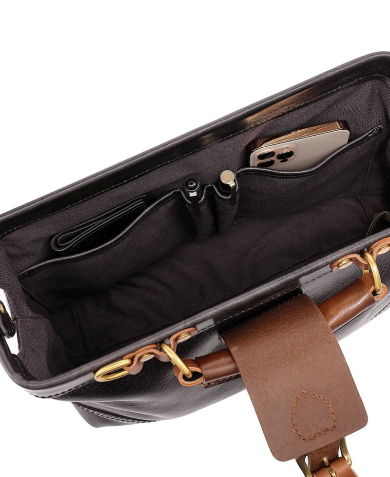 Doctor Small Leather Crossbody Satchel Bag