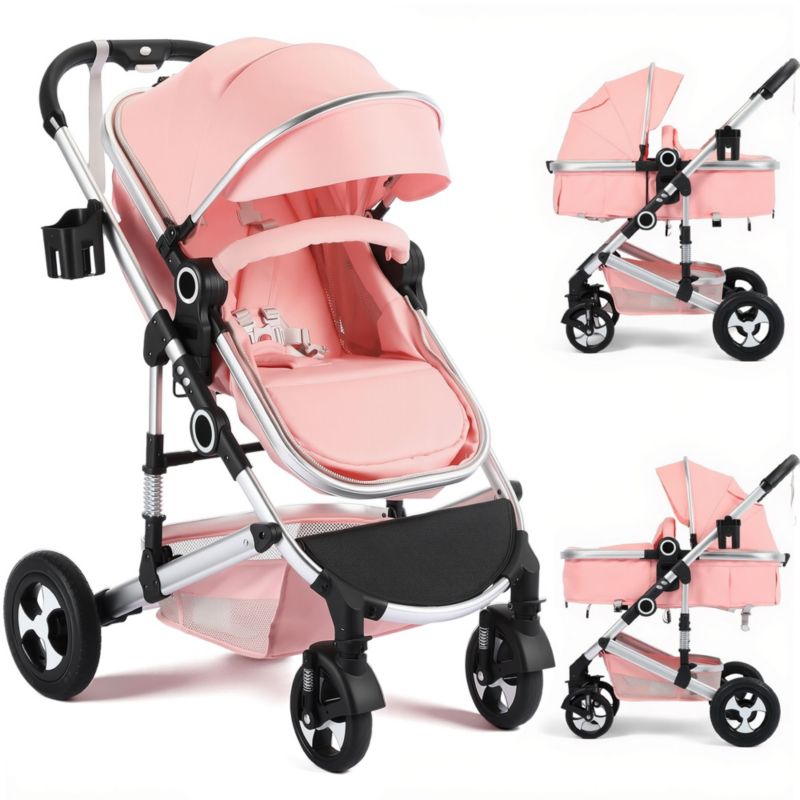 Cozi 2 Convertible Baby Stroller, Folding High Landscape Design with Adjustable Canopy and Diaper Bag