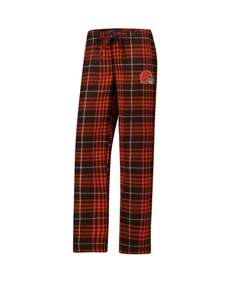 Women's Cleveland Browns Vector T-Shirt Flannel Pants Sleep Set