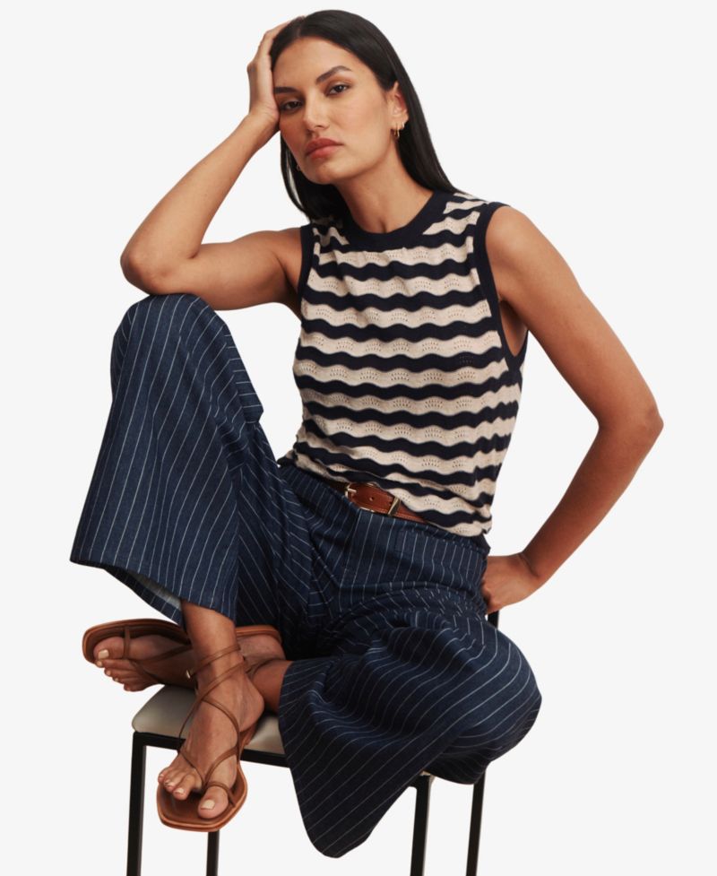 petite Everyday Chevron Sleeveless Sweater Tank