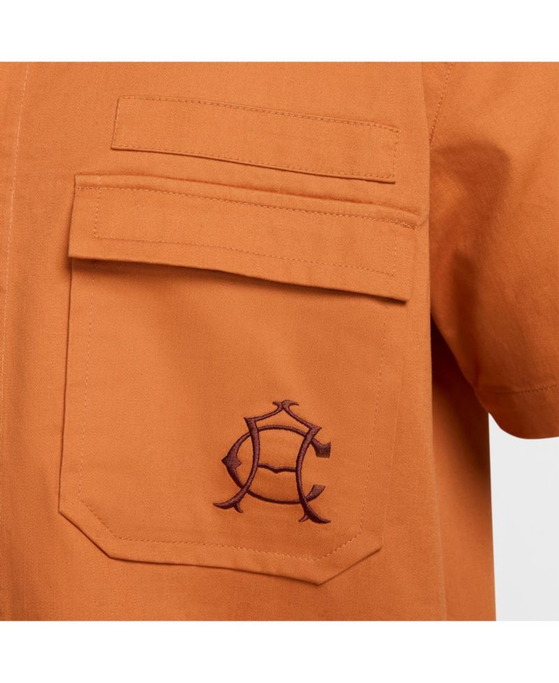 Men's Burnt Orange Club America CA x CA Woven Button-Down Shirt