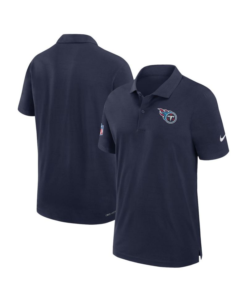 Men's Navy Tennessee Titans 2024/25 Sideline Performance Polo Shirt