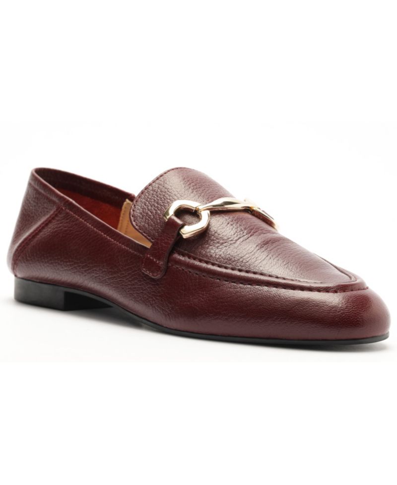 Women's Emma Horse Bit Pebble Leather Classic Loafers