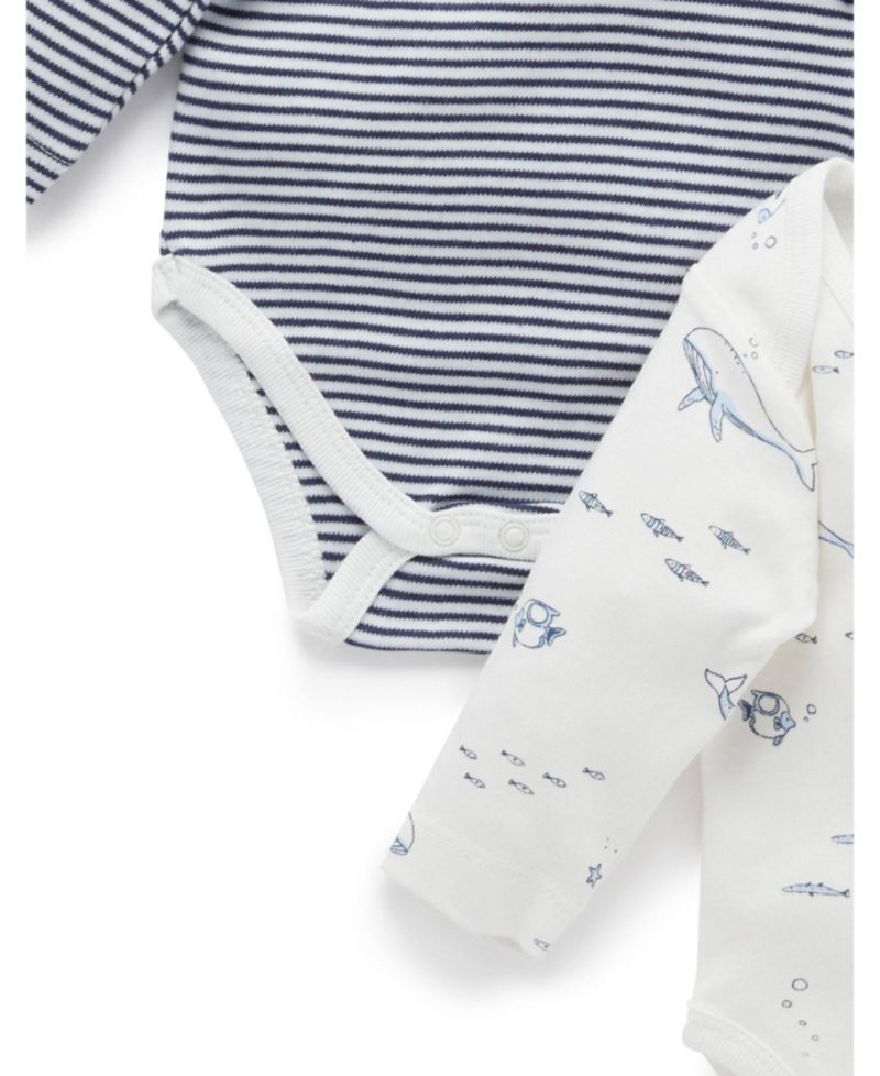 Baby Boys Easy Neck L/S Bodysuit 2 pack